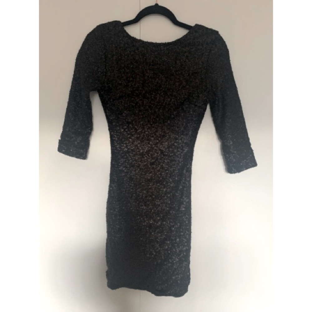 TOBI Black Sequin 3/4 sleeve dress Small